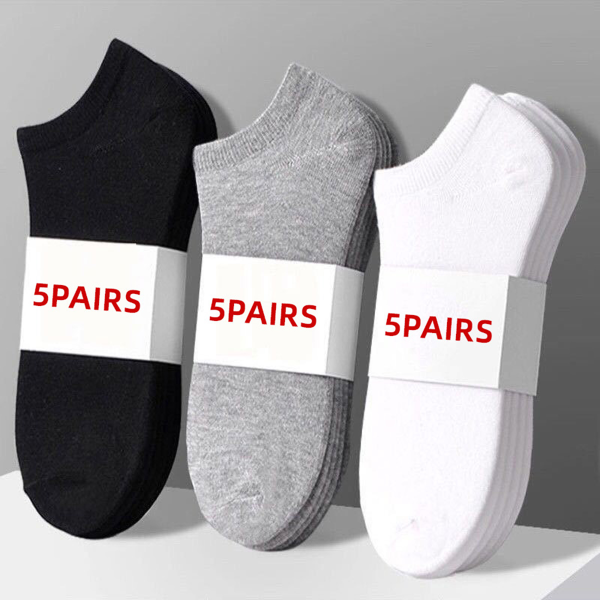 5 Pairs Unisex Casual Plain Co - No Show Sock Women recensie en prijs