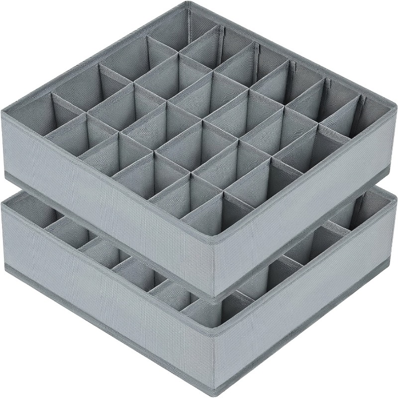 2Pcs 24-Compartment Fabric Soc - Sock Organizer Tray recensie en prijs