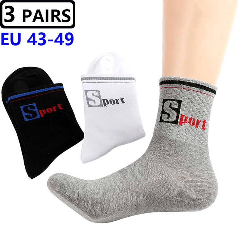 3 Pairs/Pack Big Large Socks E - Cotton Crew Sock Pack recensie en prijs