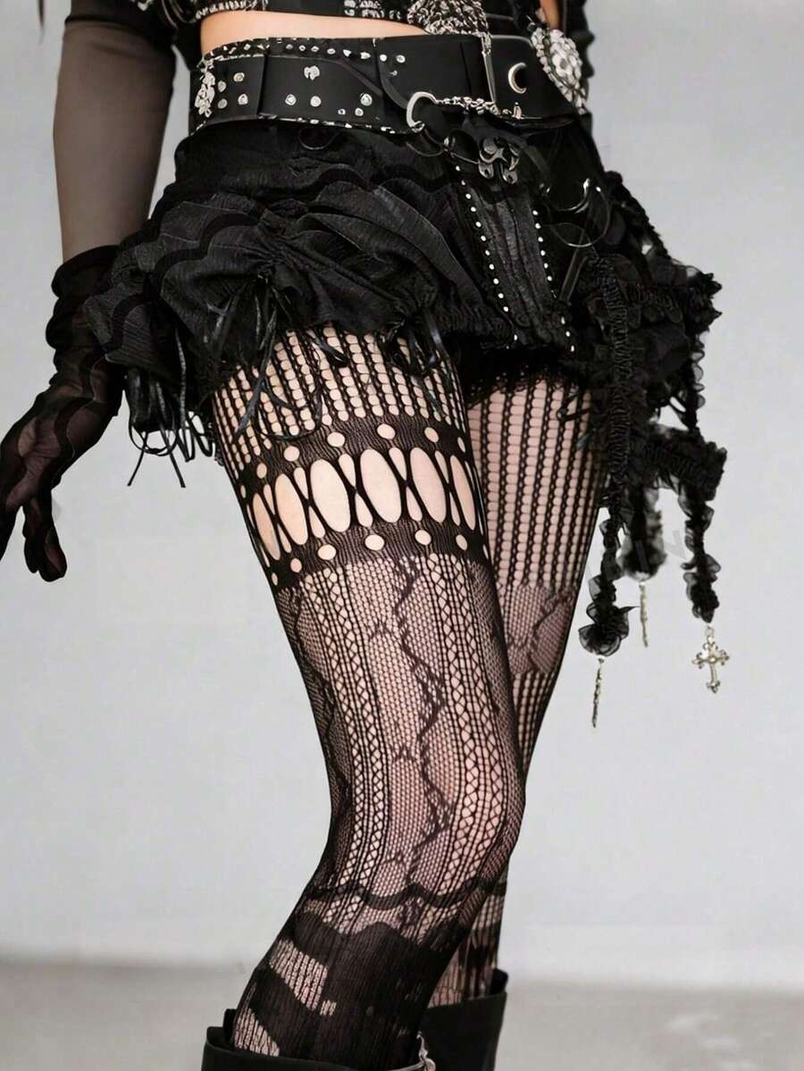 1pc Asymmetric Hollow Fishnet  - Fishnet Stocking Women recensie en prijs