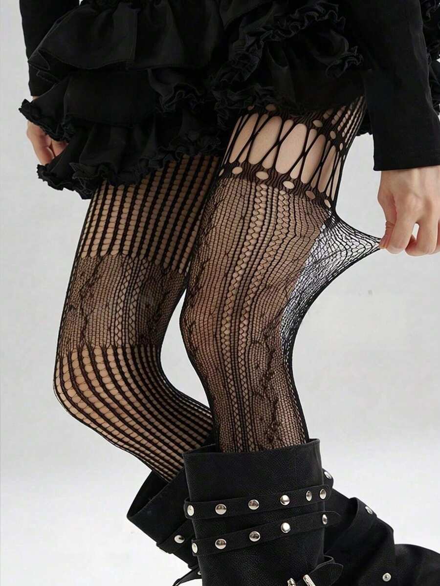 1pc Asymmetric Hollow Fishnet  - Fishnet Stocking Women recensie en prijs
