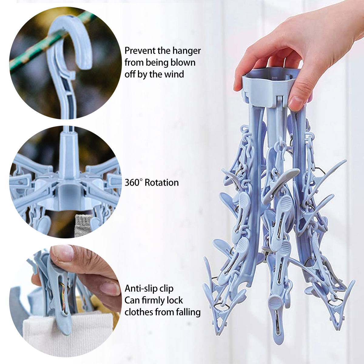 24 Clips Folding Clothes Dryer - Sock Organizer Tray recensie en prijs