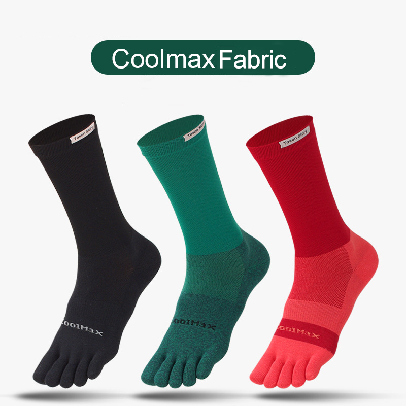 1/5 Pairs Men's High Crew Five - Toe Sock Split recensie en prijs