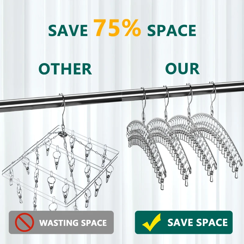 10 Clips Stainless Steel Cloth - Sock Organizer Tray recensie en prijs