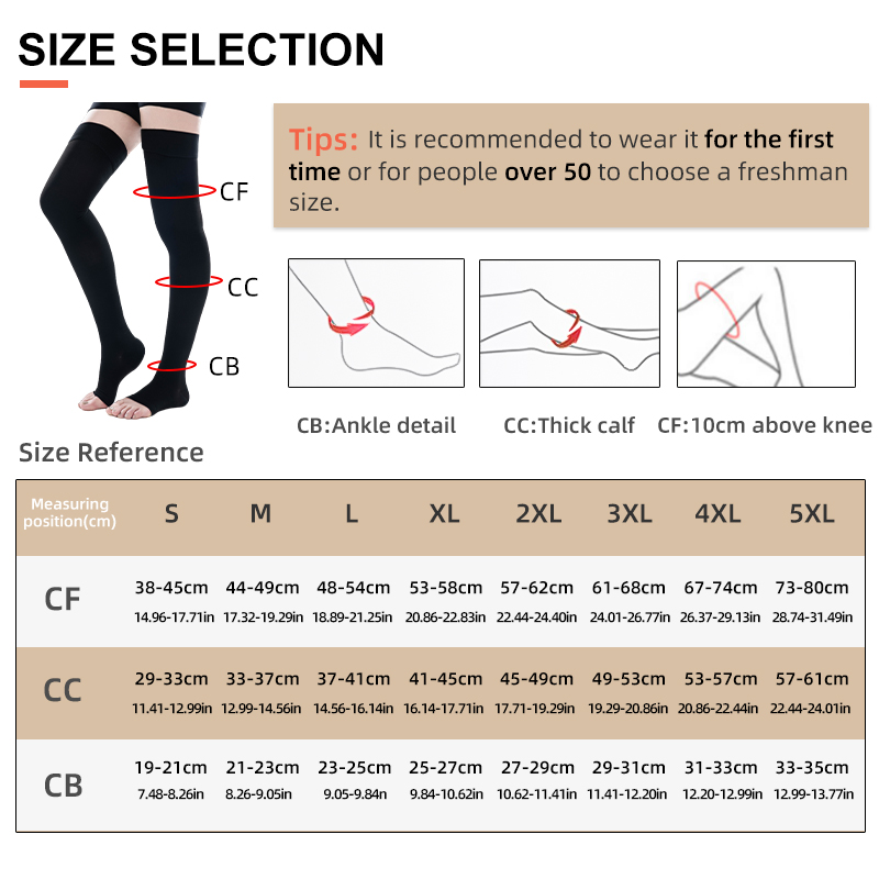 1Pair Thigh High Open Toe Medi - Compression Sock Medical recensie en prijs
