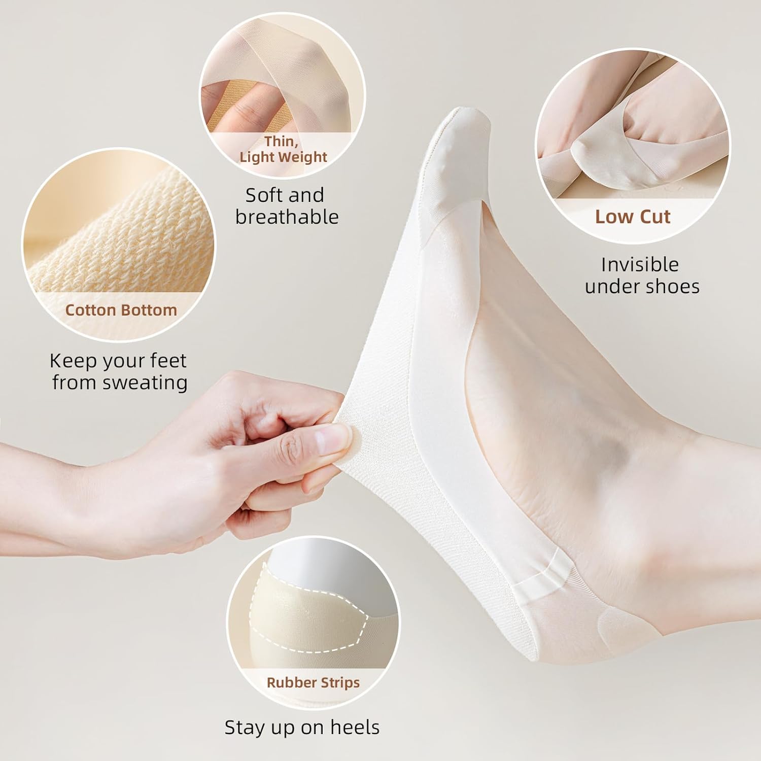Caudblor 6 Pack Thin No Show S - Invisibility Sock Loafer recensie en prijs