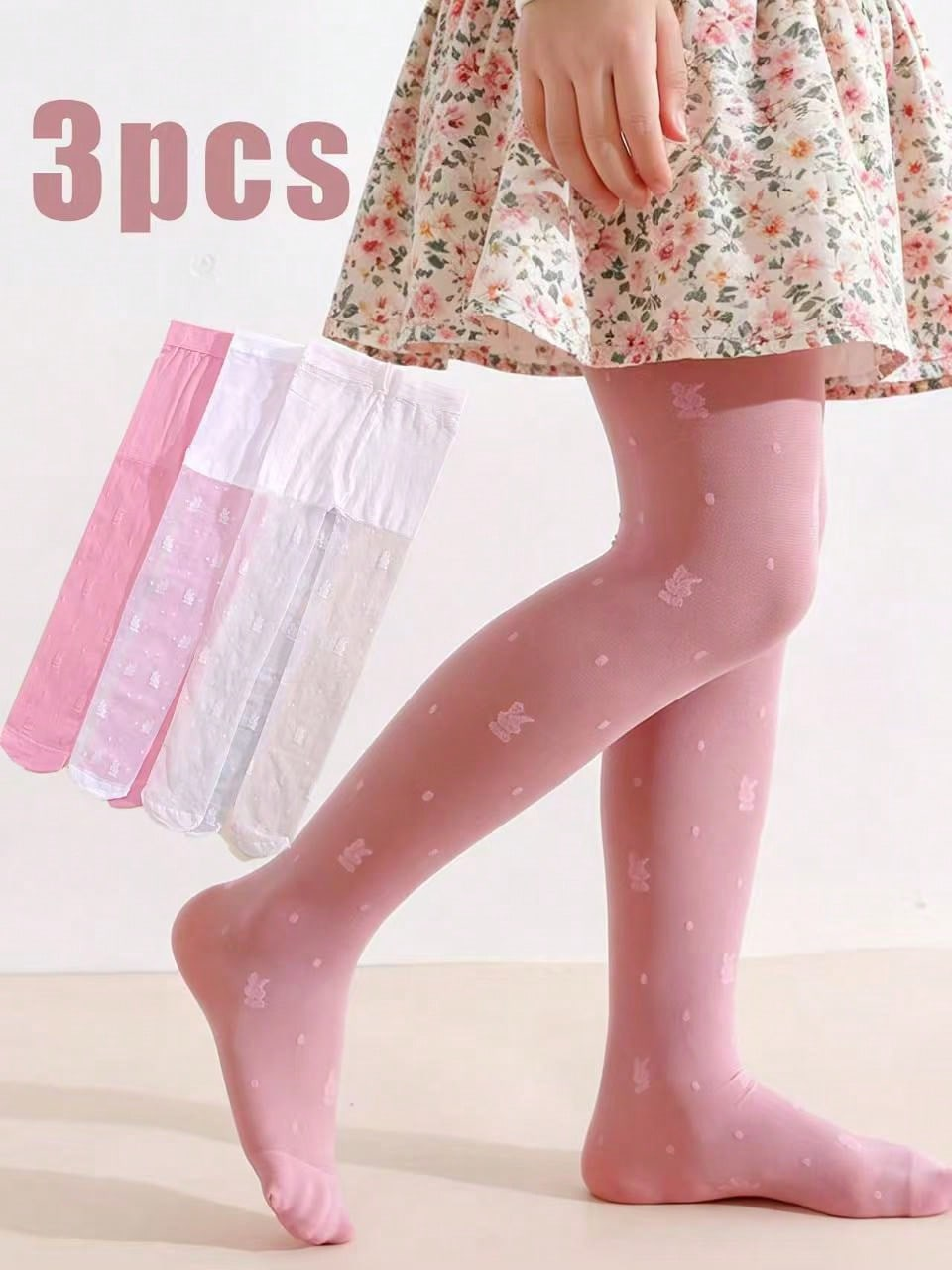 3Pack Girls Rabbit Print Tight - Tights Pantyhose Sheer recensie en prijs