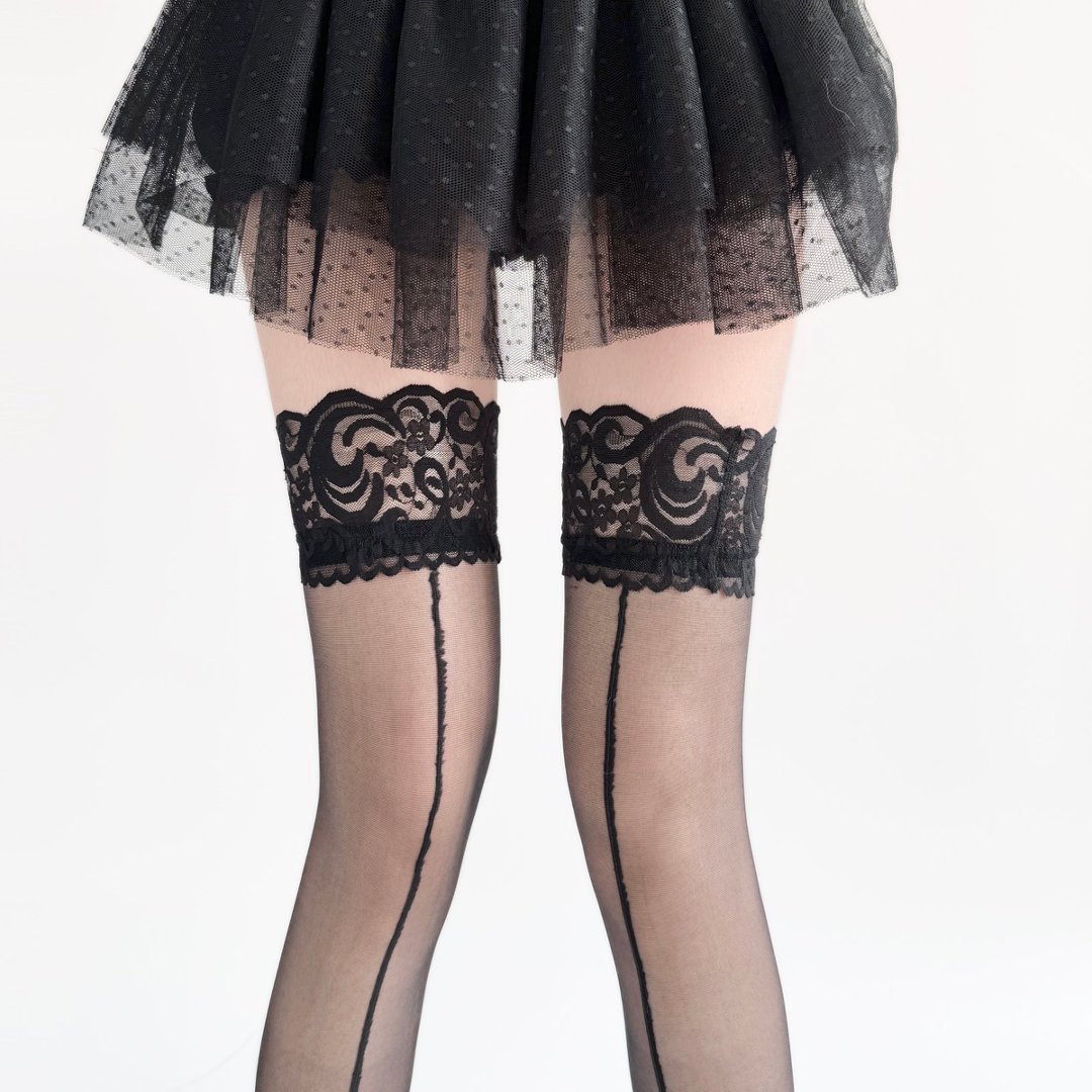 Lace Top Sheer Thigh High Stoc - Thigh High Sock Stay Up recensie en prijs