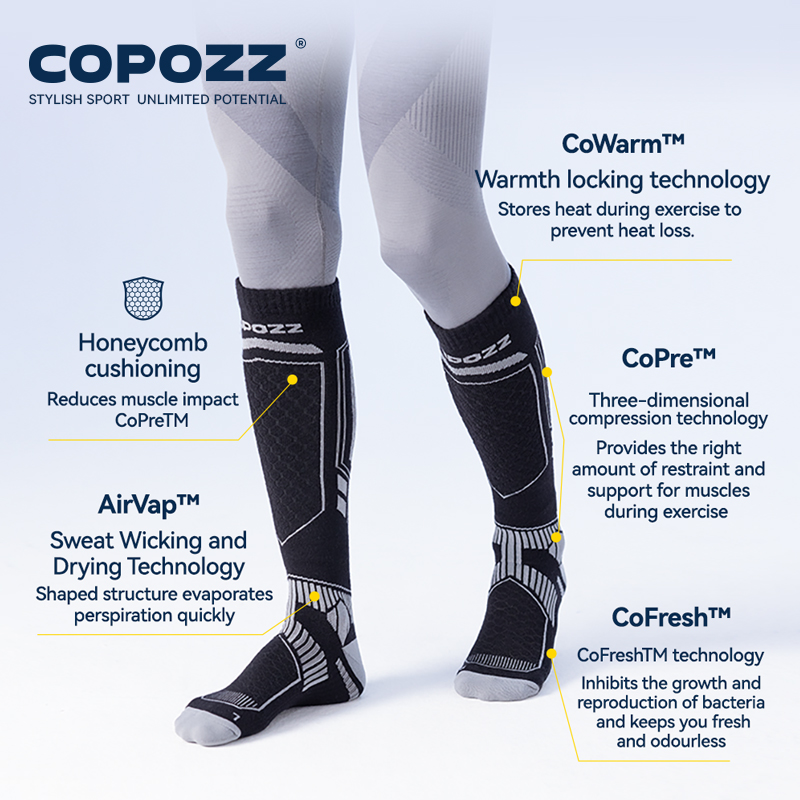 COPOZZ New Winter Ski Socks Me - Thermal Sock Winter recensie en prijs