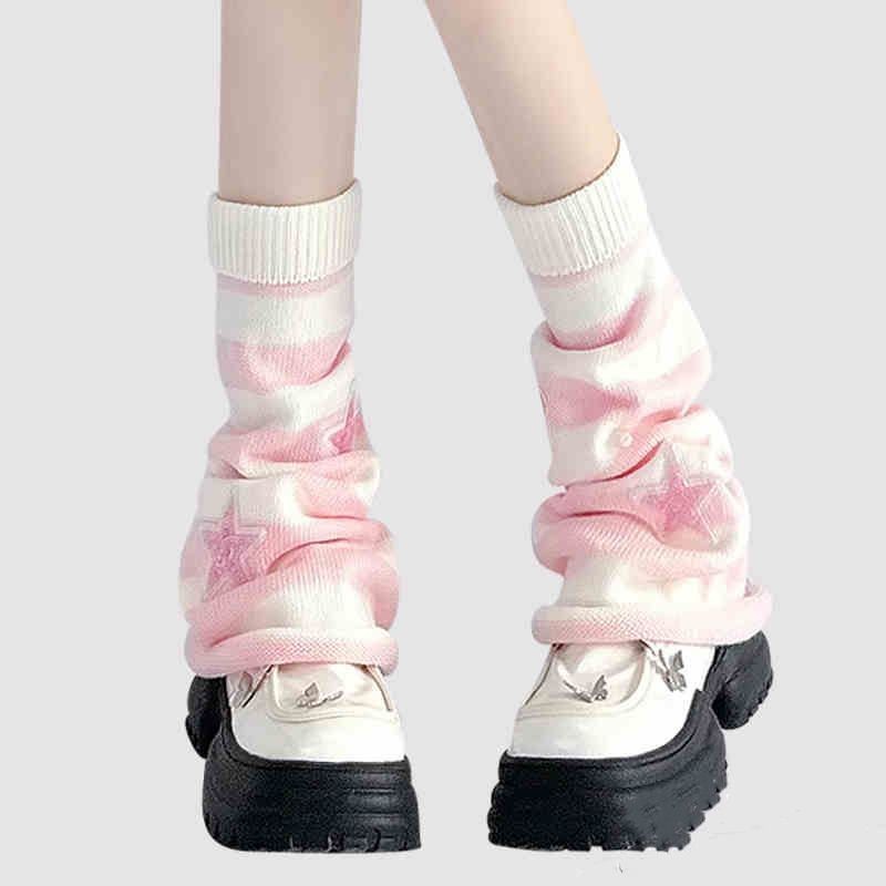 Y2K Striped Leg Warmers Star R - Boot Sock Slouchy recensie en prijs