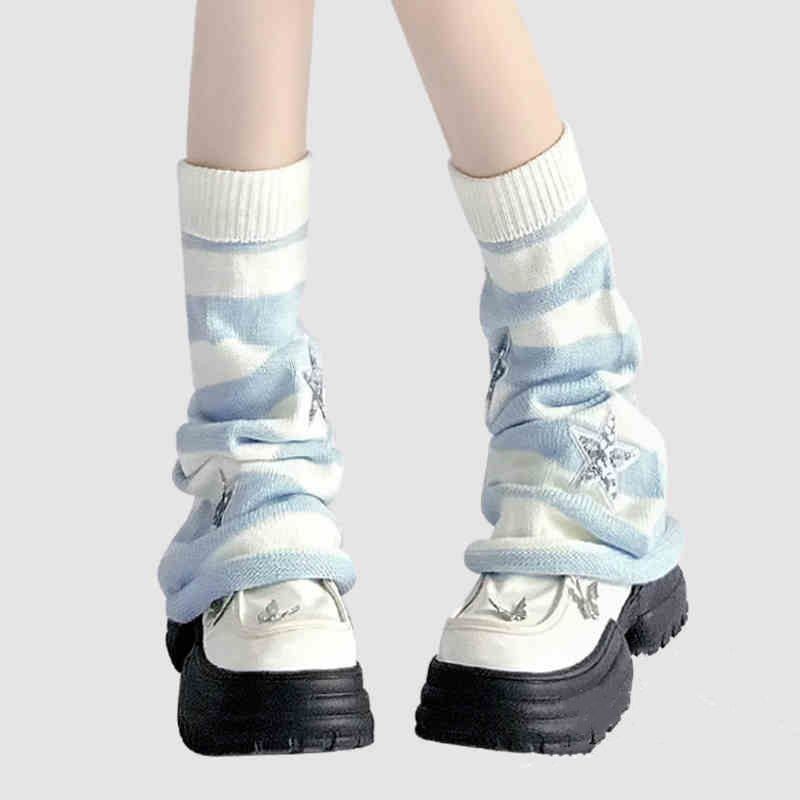 Y2K Striped Leg Warmers Star R - Boot Sock Slouchy recensie en prijs