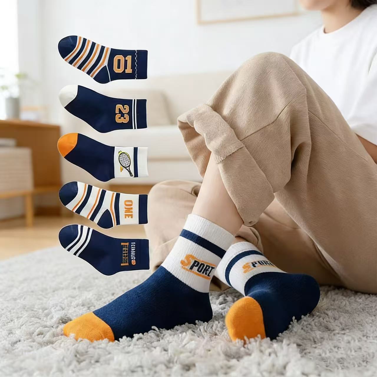 Children's Socks 5-Pack – Boys - Cotton Crew Sock Pack recensie en prijs