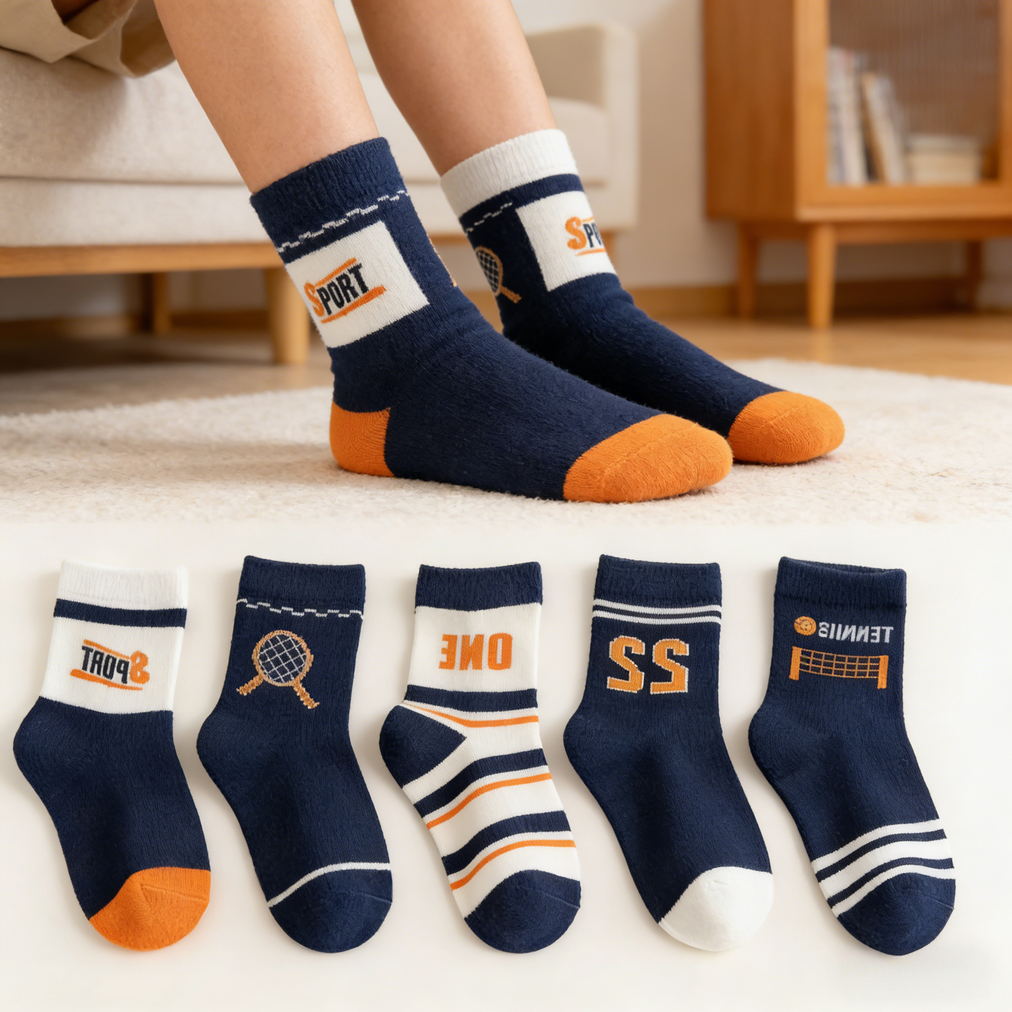 Children's Socks 5-Pack – Boys - Cotton Crew Sock Pack recensie en prijs