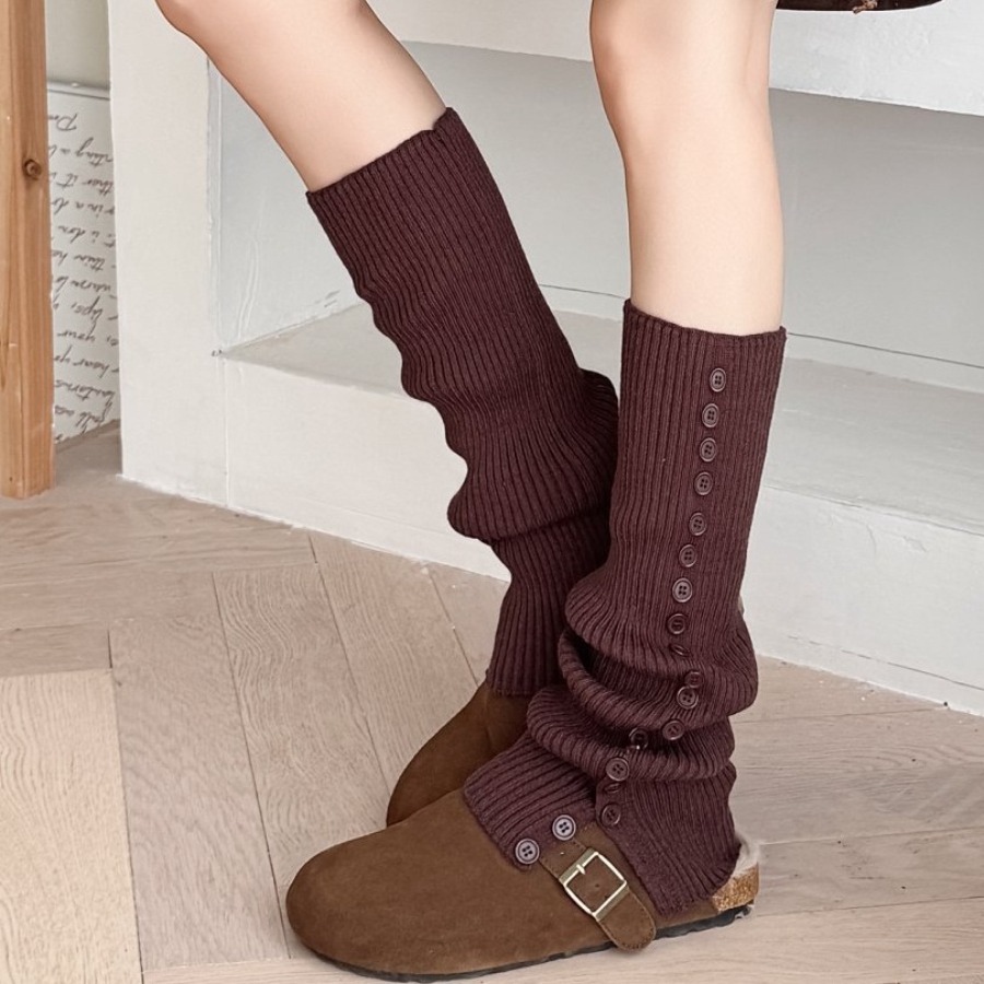 ​New Women's Button Detail Slo - Boot Sock Slouchy recensie en prijs