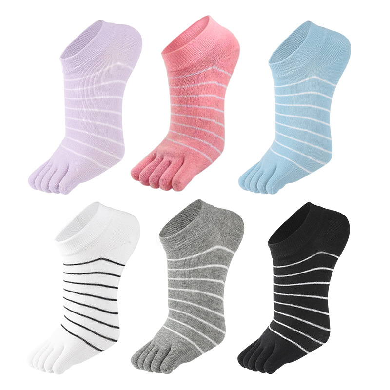 1/5 Pairs Women Striped Five T - Ankle Sock Low Cut recensie en prijs