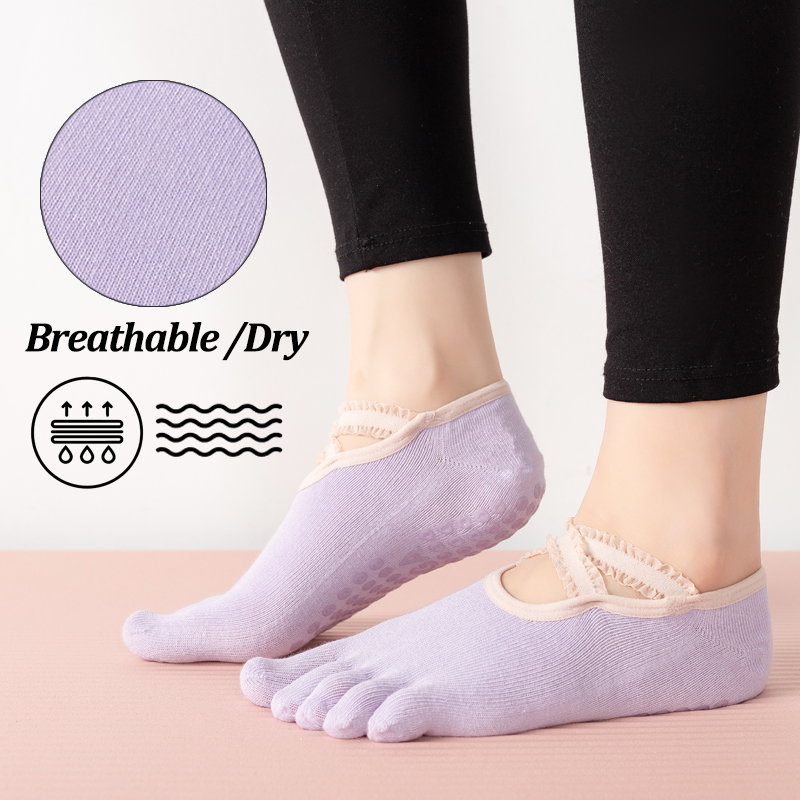 Ladies Non-Slip Pilates Socks  - Grip Sock Yoga recensie en prijs