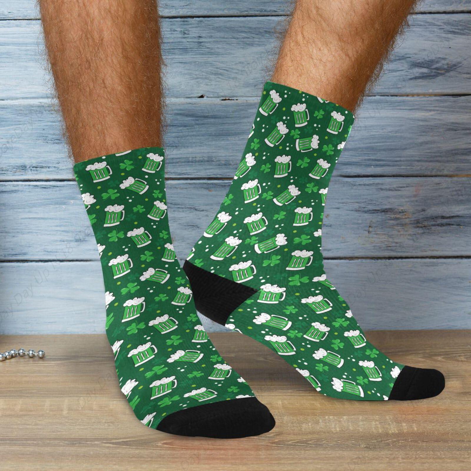 Green Clover Leaf Beer St. Pat - Cotton Crew Sock Pack recensie en prijs
