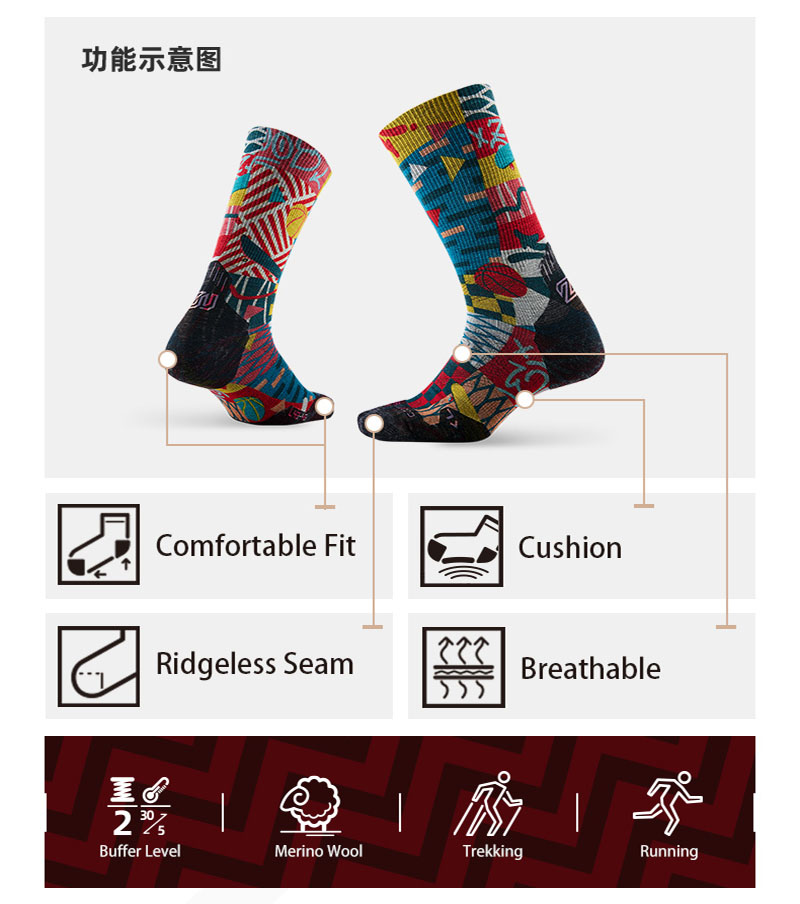 ZEALWOOD Merino Wool Running S - Wool Hiking Sock recensie en prijs