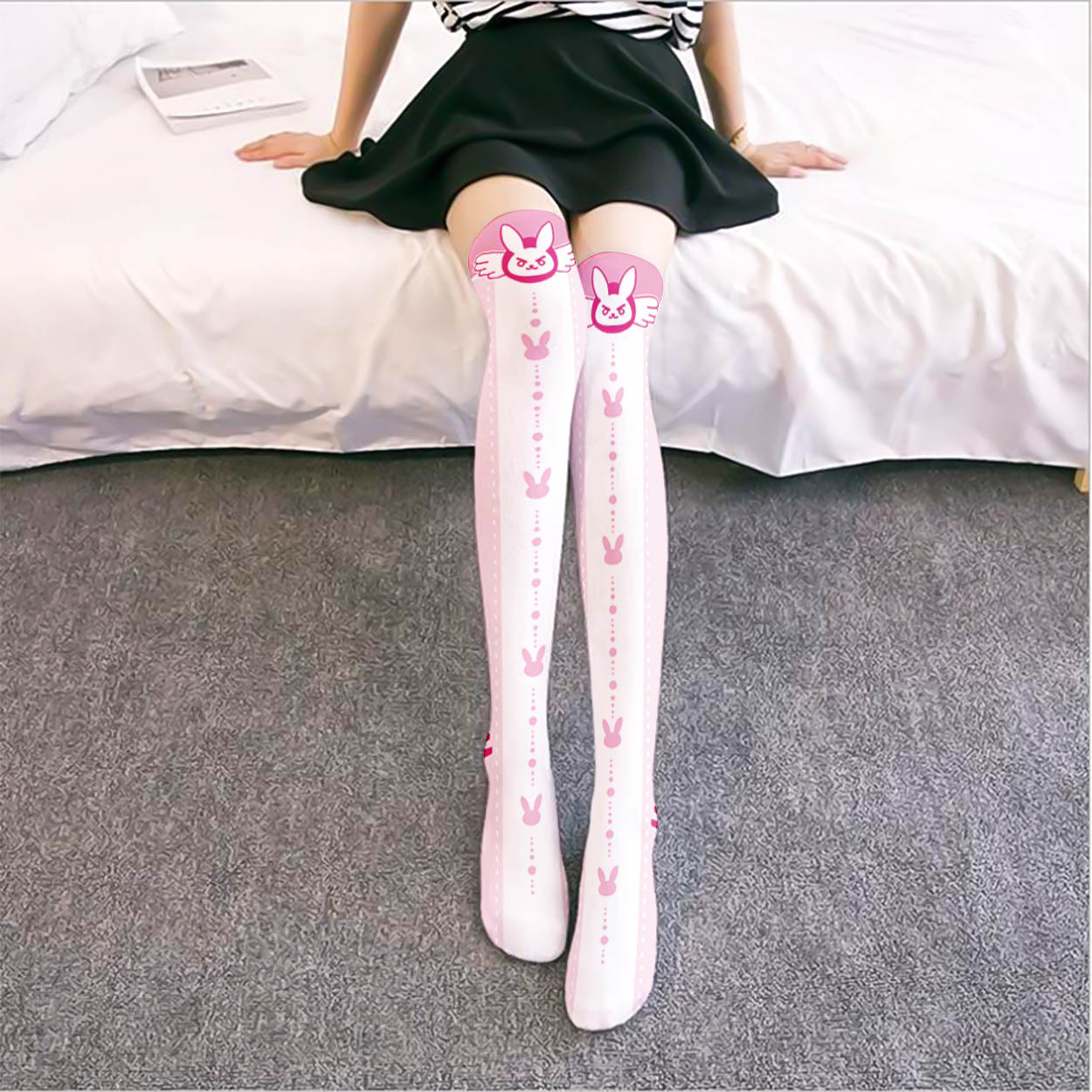 Game OW D.Va Cartoon Printed K - Silk Sock Bamboo recensie en prijs