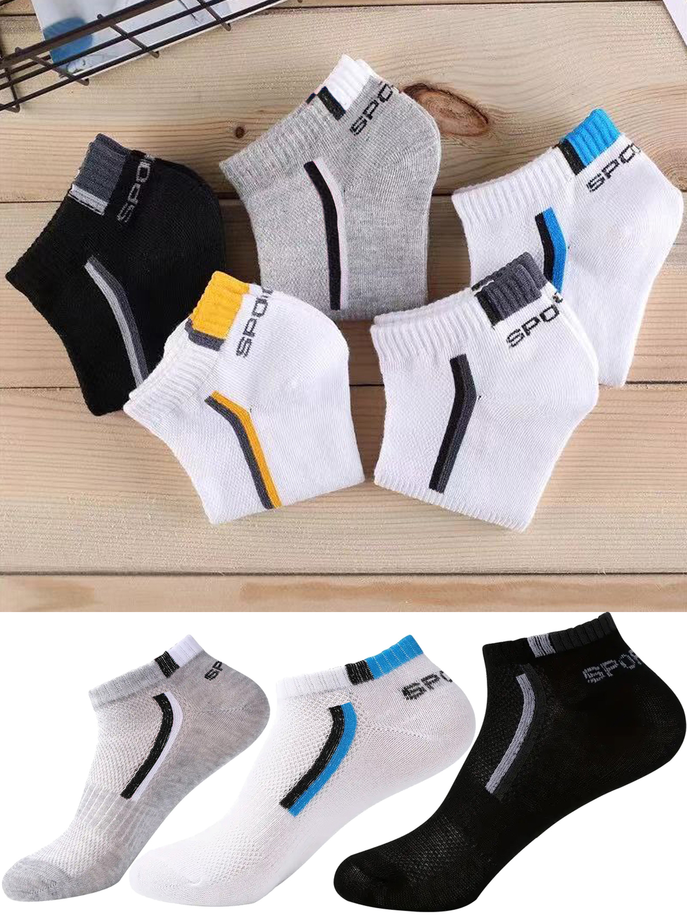 5/40 Pairs Mens Ankle Boat Soc - Ankle Sock Low Cut recensie en prijs