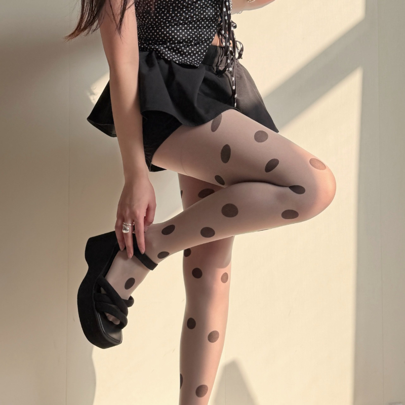 Retro Polka Dot Sheer Tights f - Tights Pantyhose Sheer recensie en prijs
