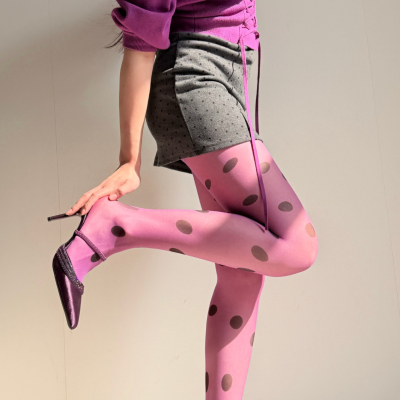 Retro Polka Dot Sheer Tights f - Tights Pantyhose Sheer recensie en prijs