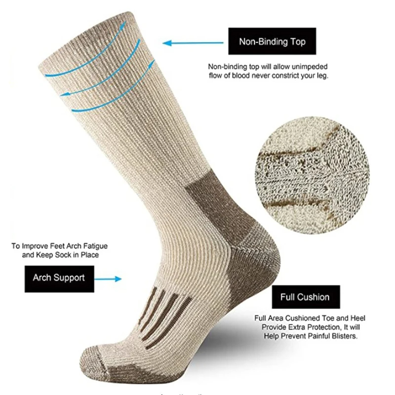 80% Wool Socks Warm Thicken Hi - Wool Hiking Sock recensie en prijs