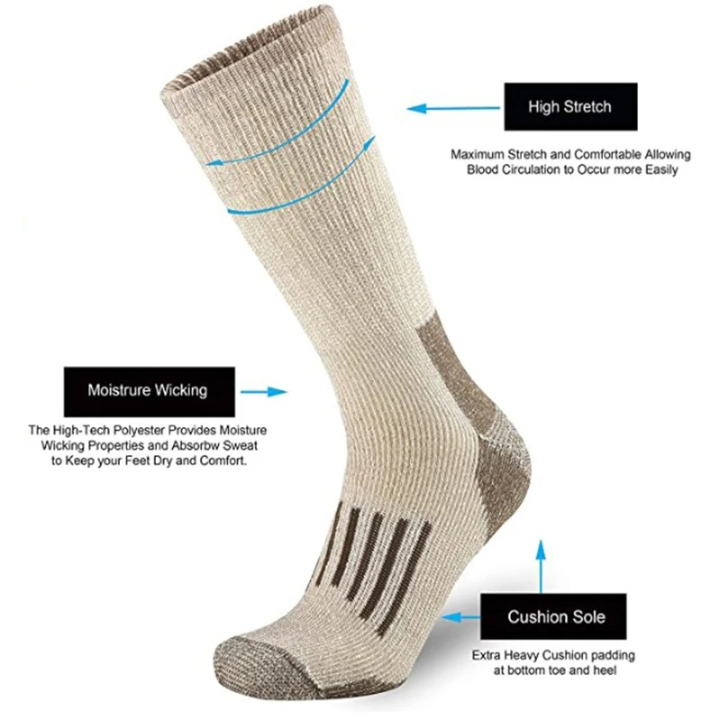 80% Wool Socks Warm Thicken Hi - Wool Hiking Sock recensie en prijs