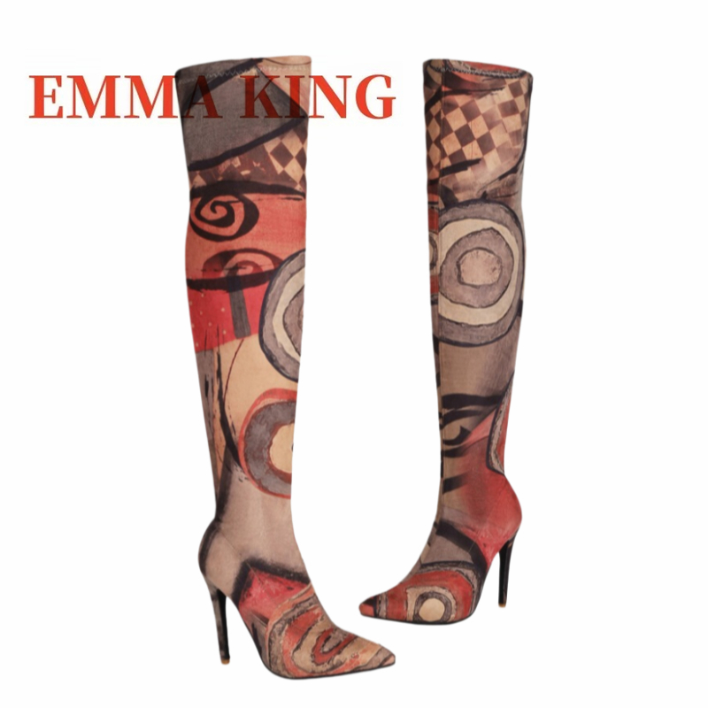 Women's Art Print Thigh High B - Knee High Sock Women recensie en prijs