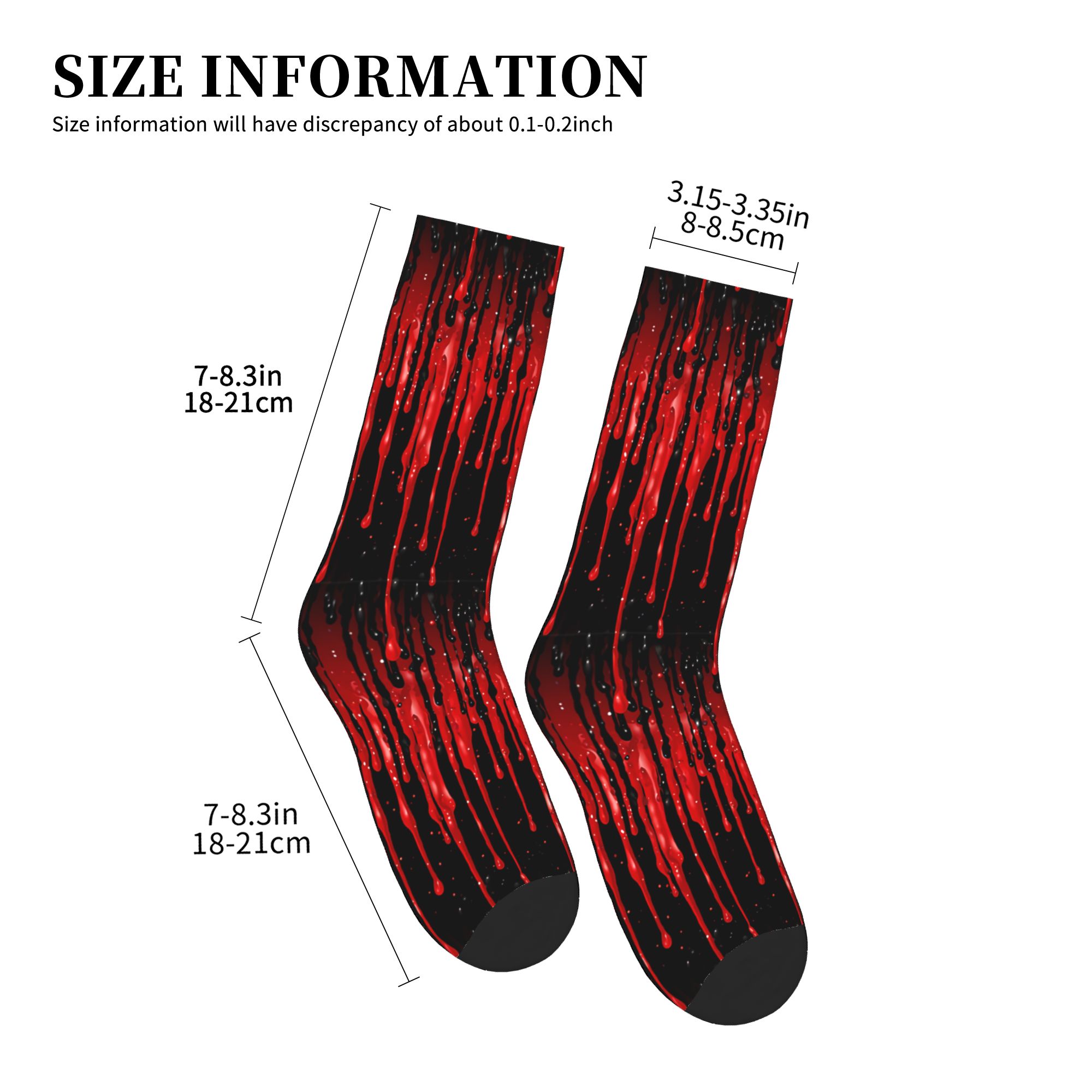 Dripping Red Liquid Pattern  M - Dress Sock Men recensie en prijs