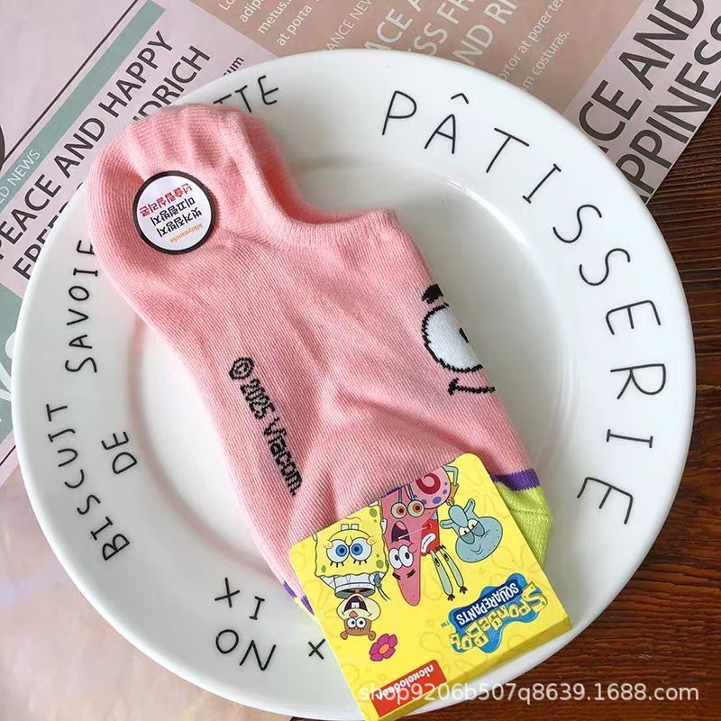 4PCS Hot Cute SpongeBob Square - Invisibility Sock Loafer recensie en prijs