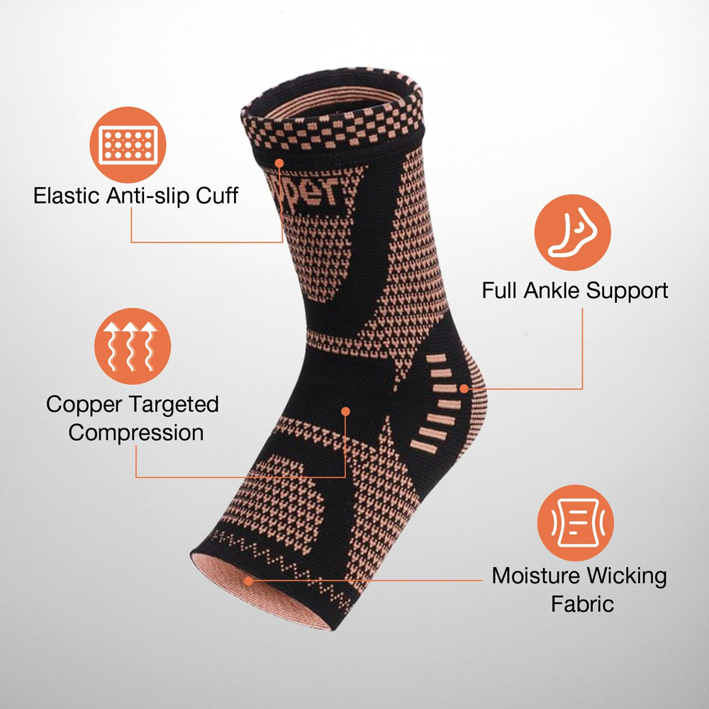 2PCS Copper Ankle Brace Suppor - Ankle Brace Sock recensie en prijs