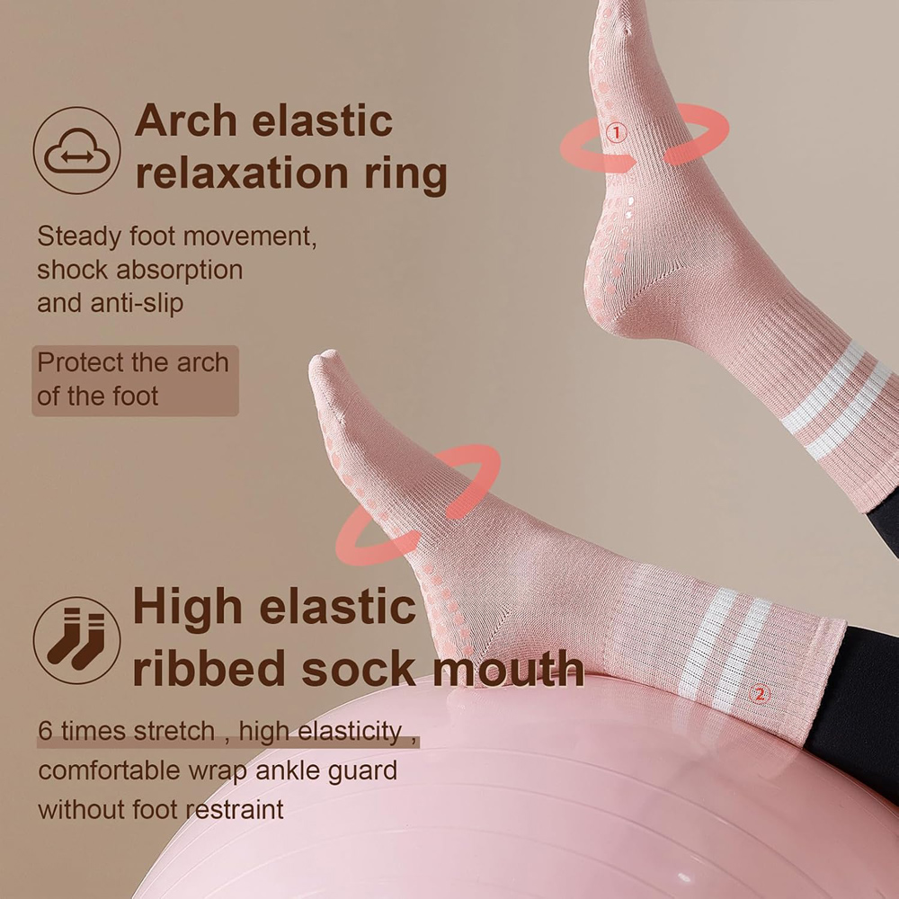 Yoga Pilates Socks with Grips  - Grip Sock Yoga recensie en prijs