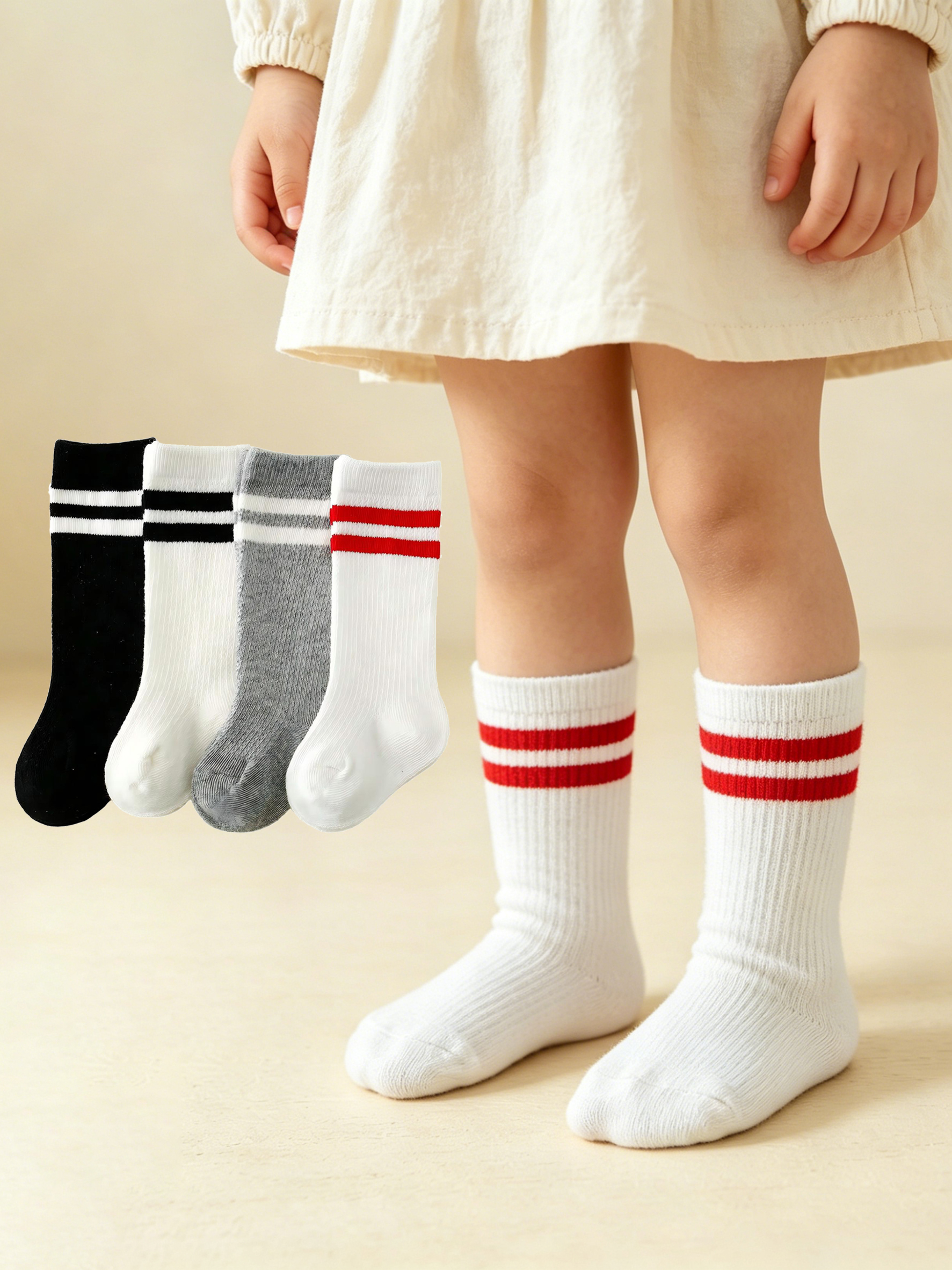 4-Pack Baby Toddler Striped Cr - Cotton Crew Sock Pack recensie en prijs