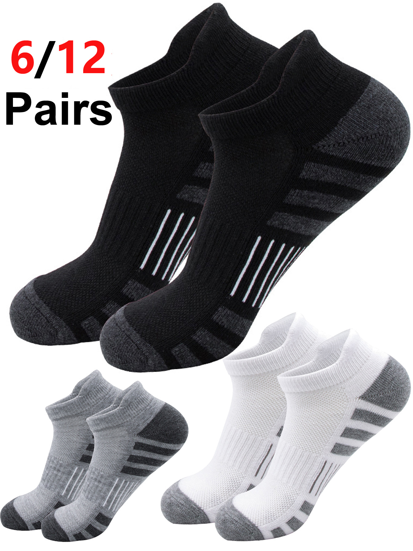 6/12Pairs Ankle Athletic Runni - Athletic Sock Cushion recensie en prijs