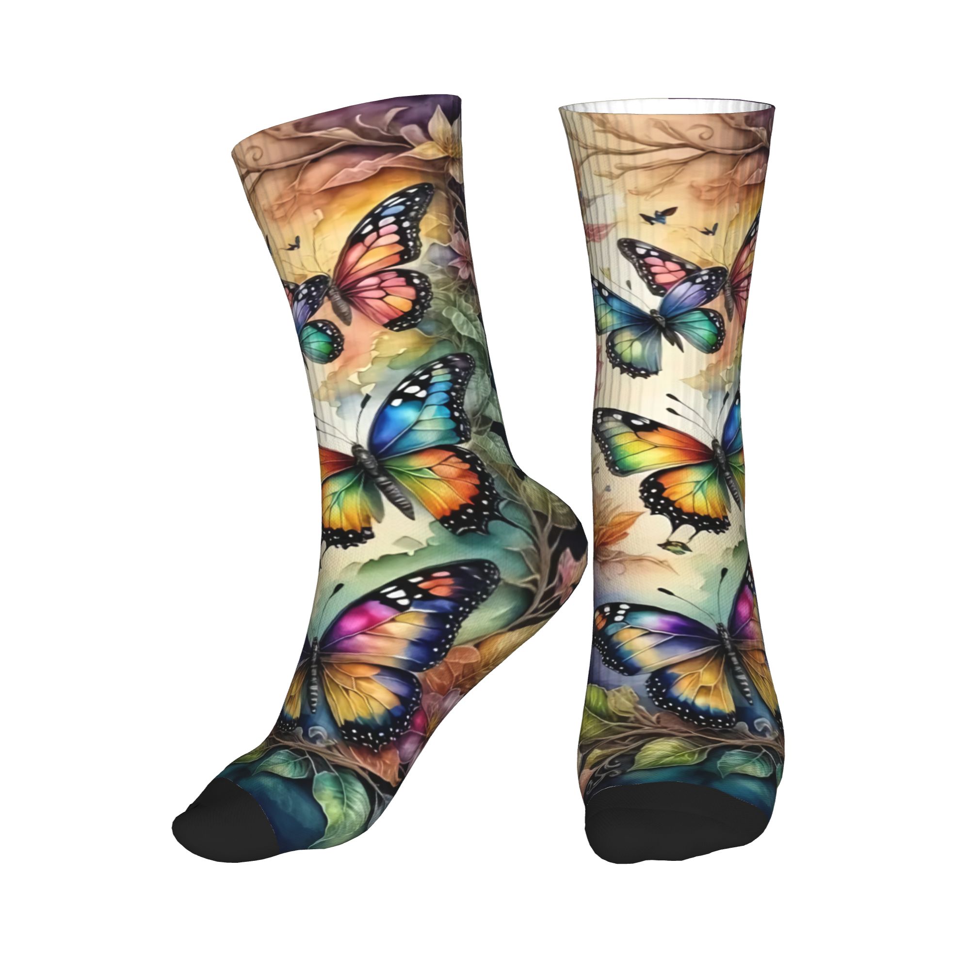 Colorful Butterflies and Flowe - Dress Sock Men recensie en prijs