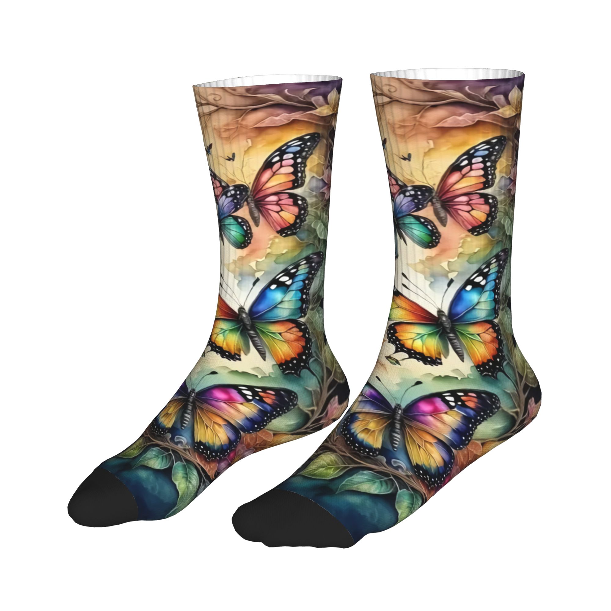 Colorful Butterflies and Flowe - Dress Sock Men recensie en prijs