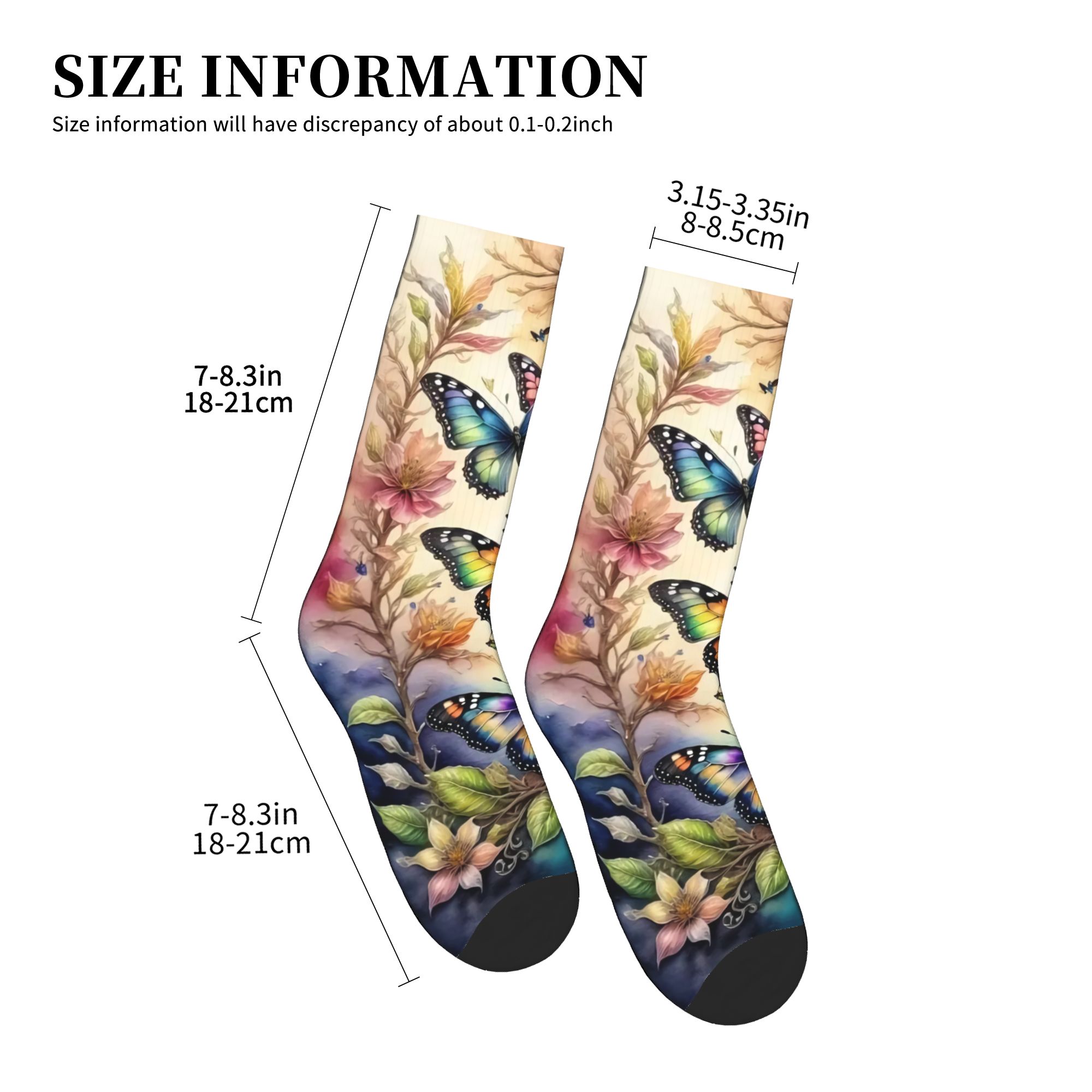 Colorful Butterflies and Flowe - Dress Sock Men recensie en prijs