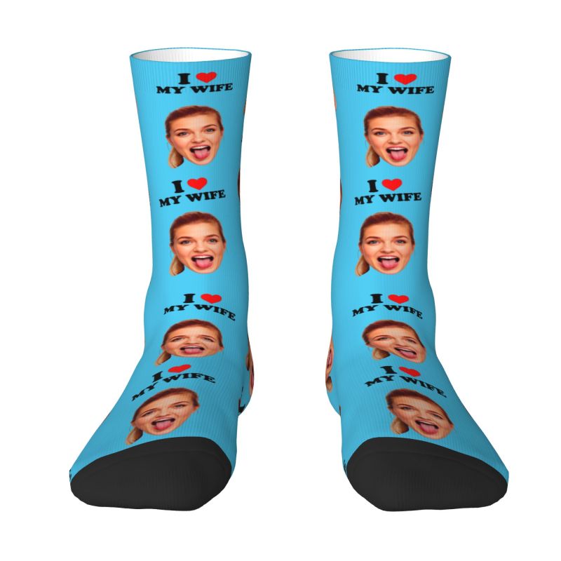 I Love My Wife Personalized Fa - Dress Sock Men recensie en prijs