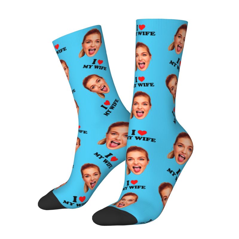I Love My Wife Personalized Fa - Dress Sock Men recensie en prijs