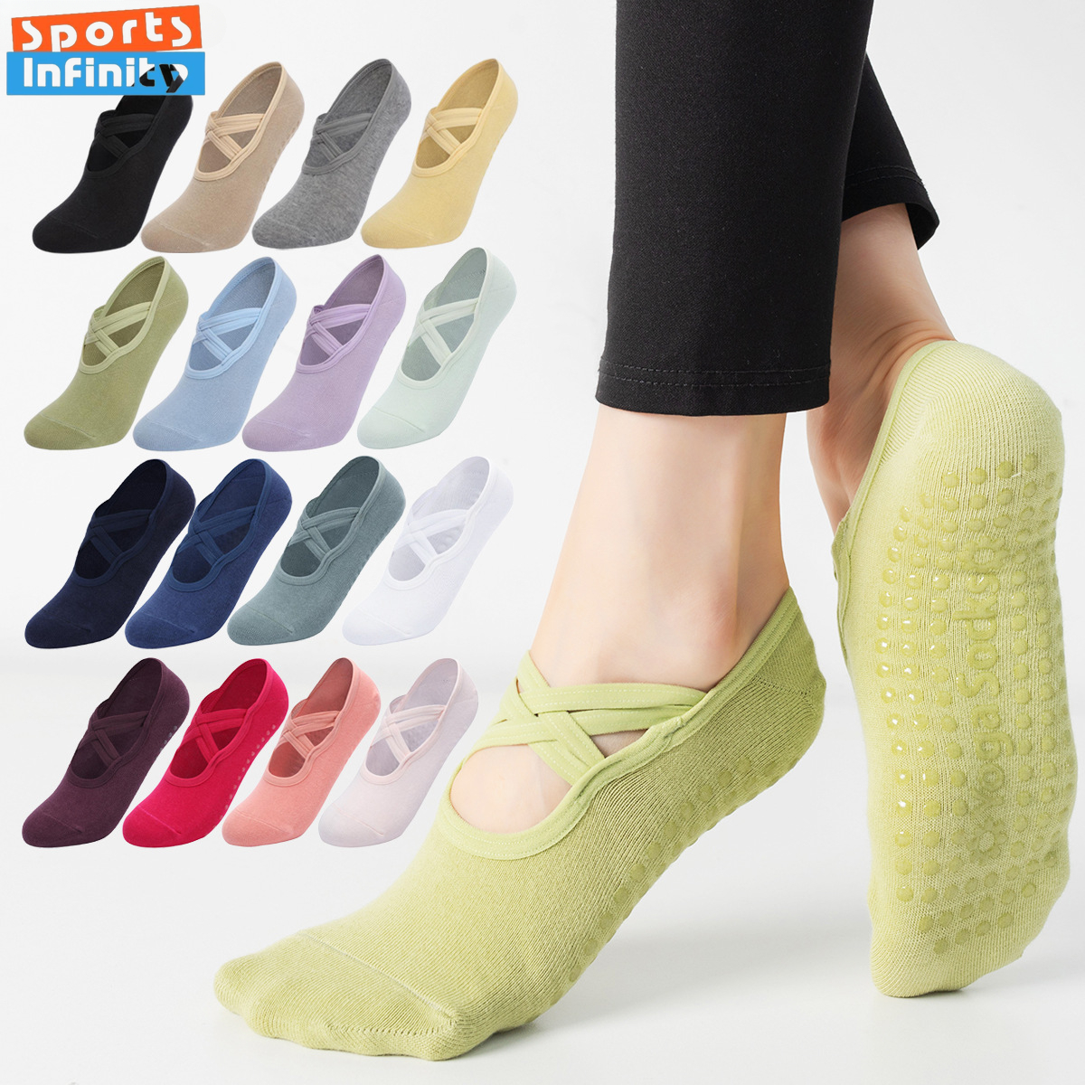 Fashion Cross Straps Backless  - Grip Sock Yoga recensie en prijs