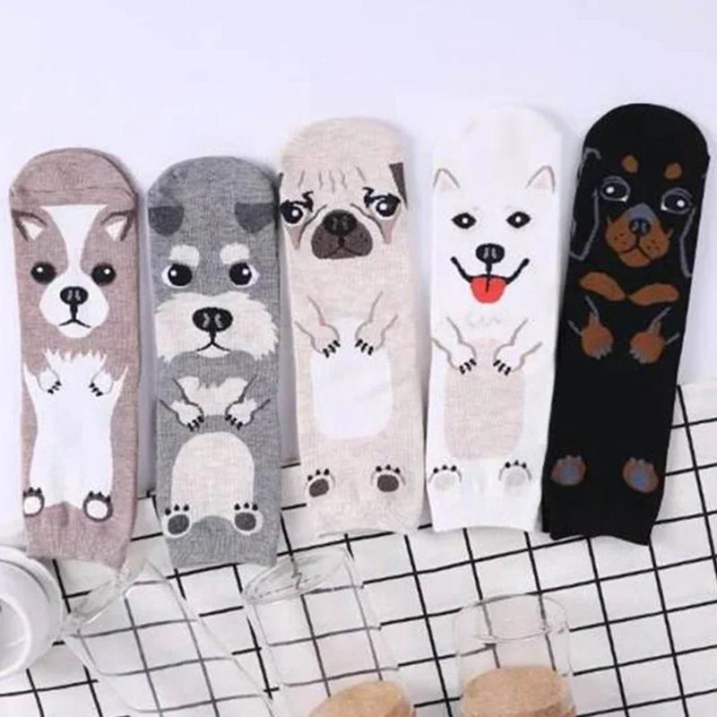 5 Pairs/pack Funny Cartoon Dog - Cotton Crew Sock Pack recensie en prijs