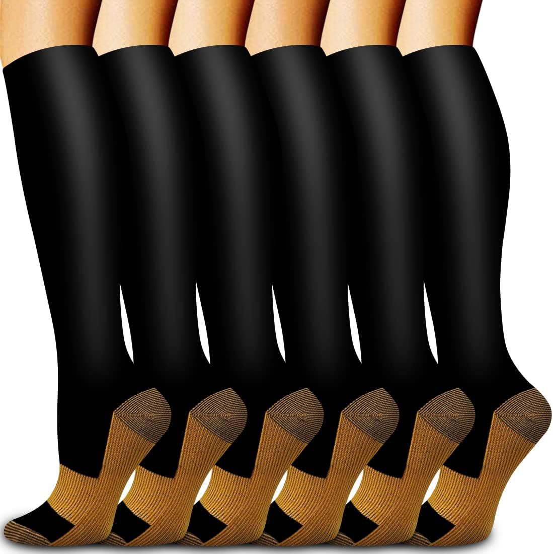 6 Pairs Solid Color Copper Com - Compression Sock Medical recensie en prijs