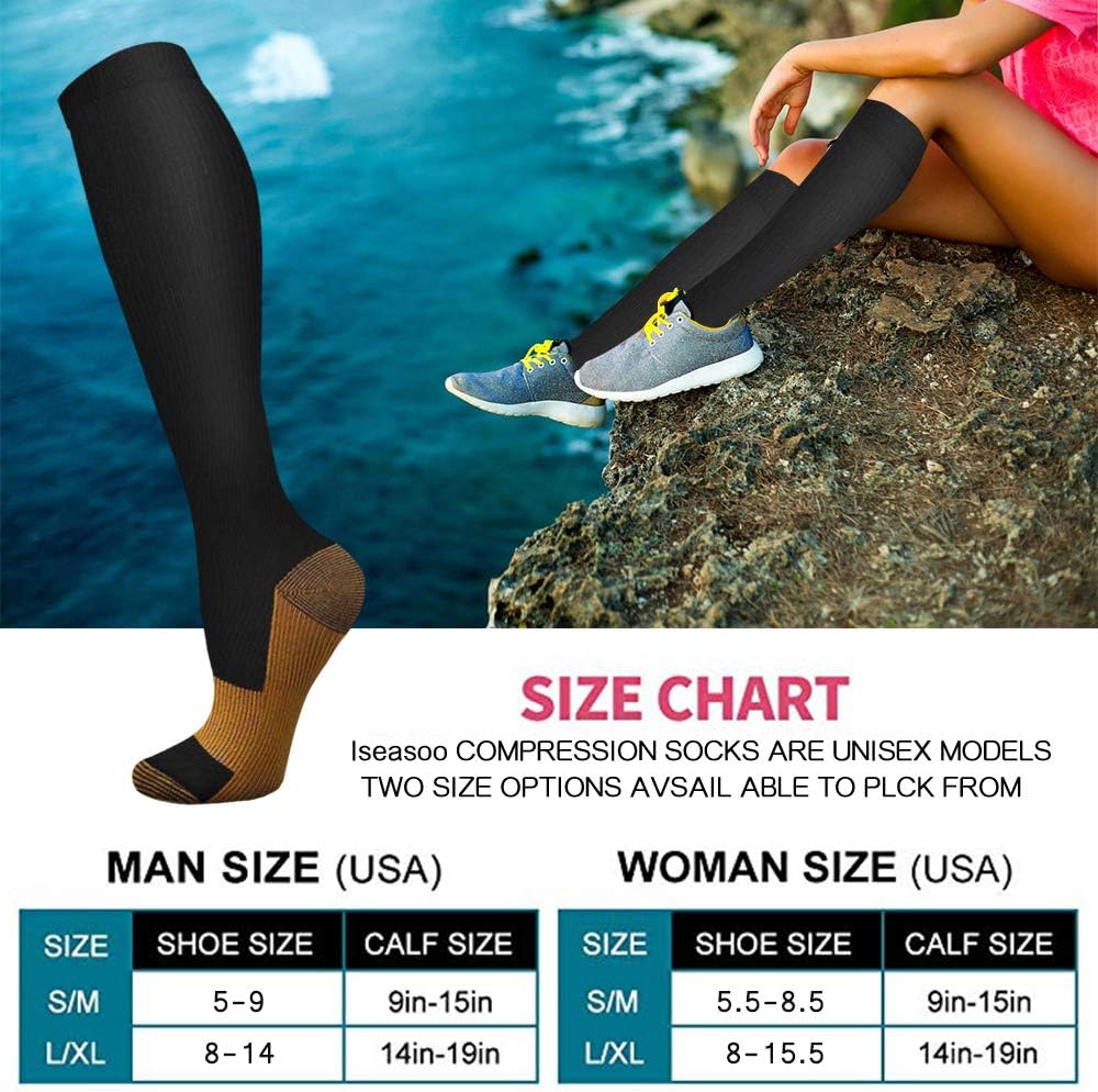 6 Pairs Solid Color Copper Com - Compression Sock Medical recensie en prijs