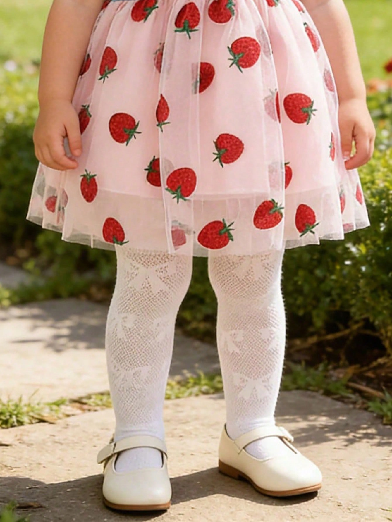3/1 Pcs Girls White Bow Print  - Tights Pantyhose Sheer recensie en prijs