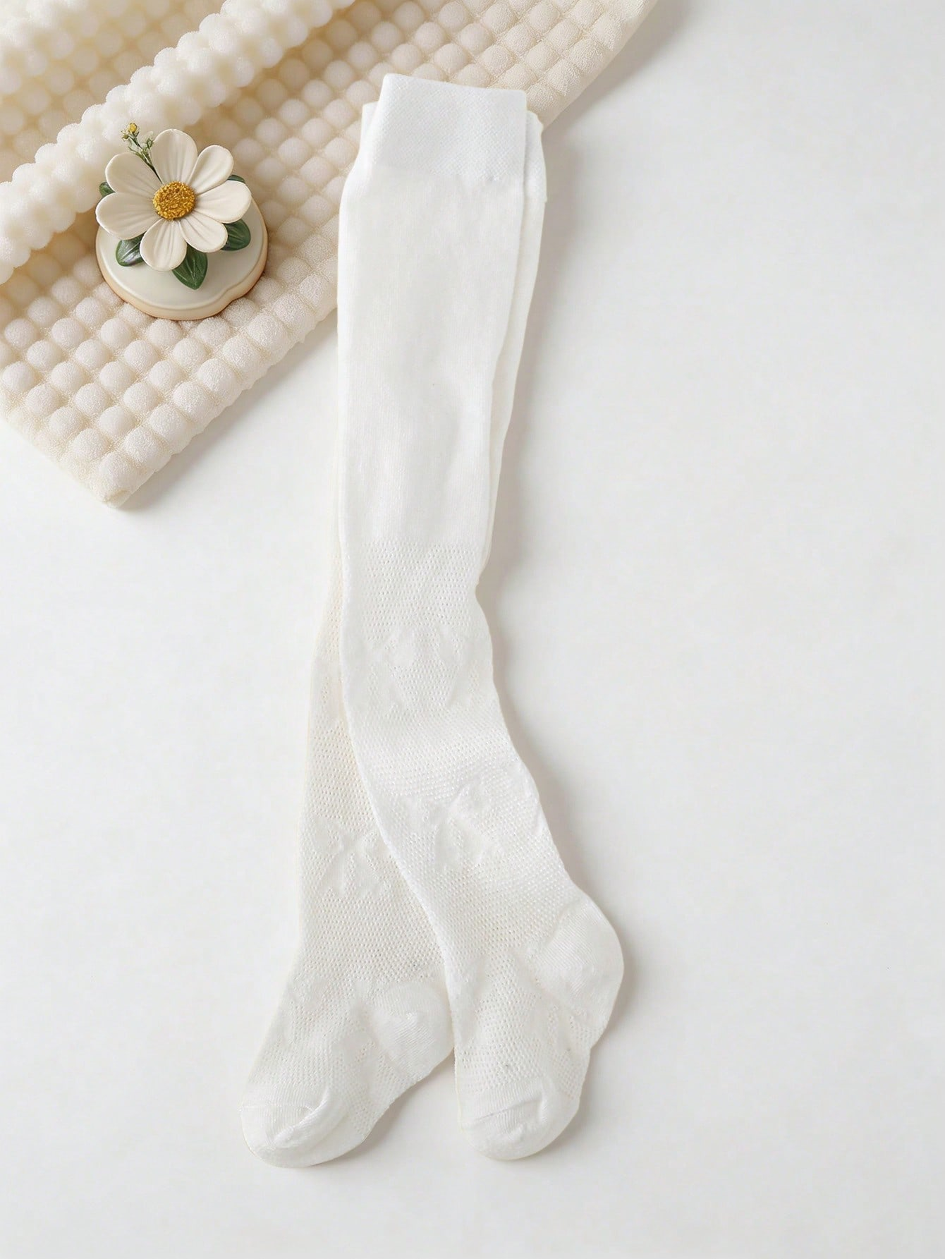 3/1 Pcs Girls White Bow Print  - Tights Pantyhose Sheer recensie en prijs
