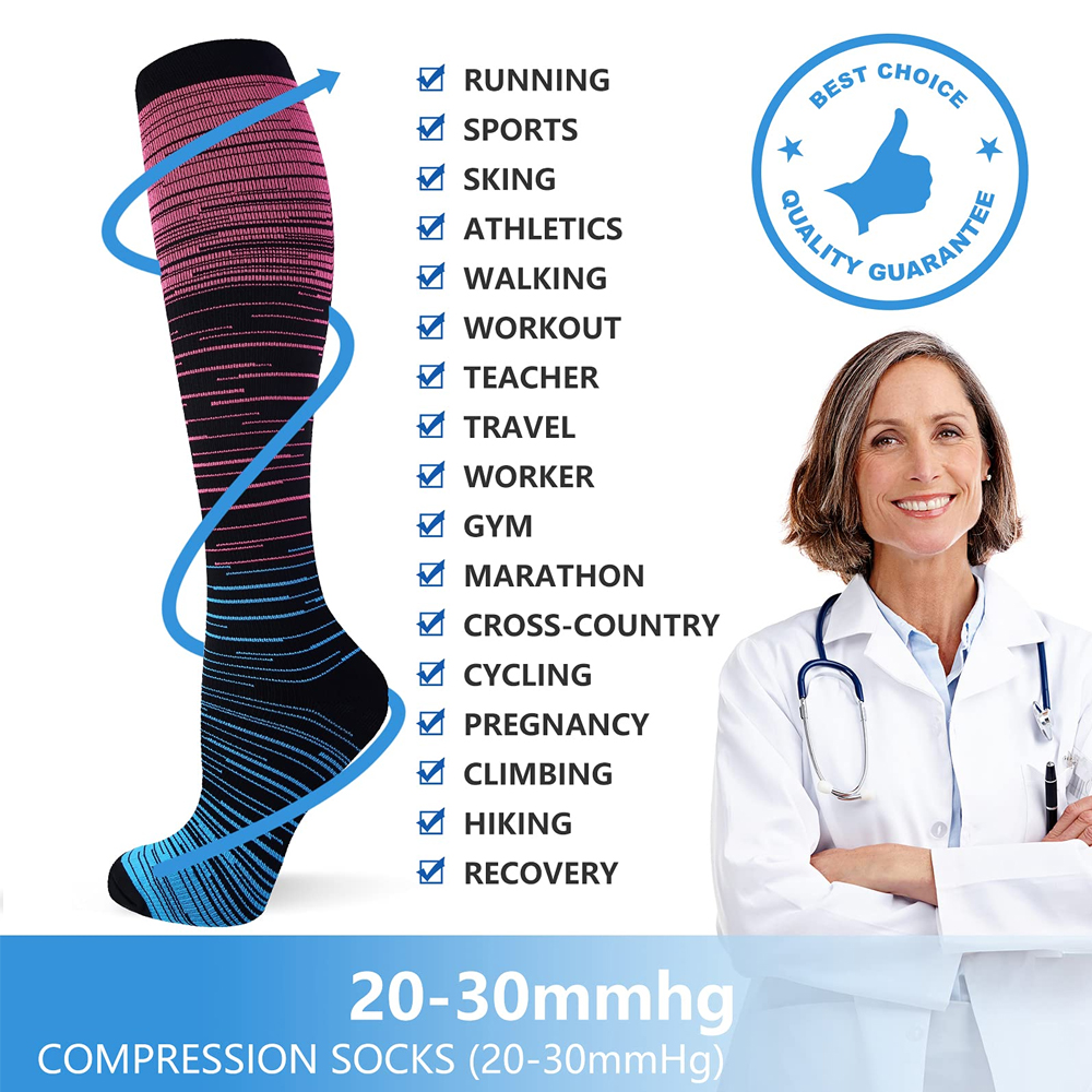 GOMOREON 6Pairs Compression So - Compression Sock Medical recensie en prijs
