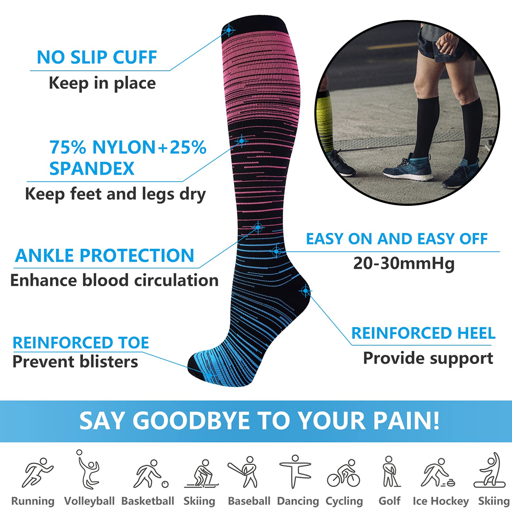 GOMOREON 6Pairs Compression So - Compression Sock Medical recensie en prijs