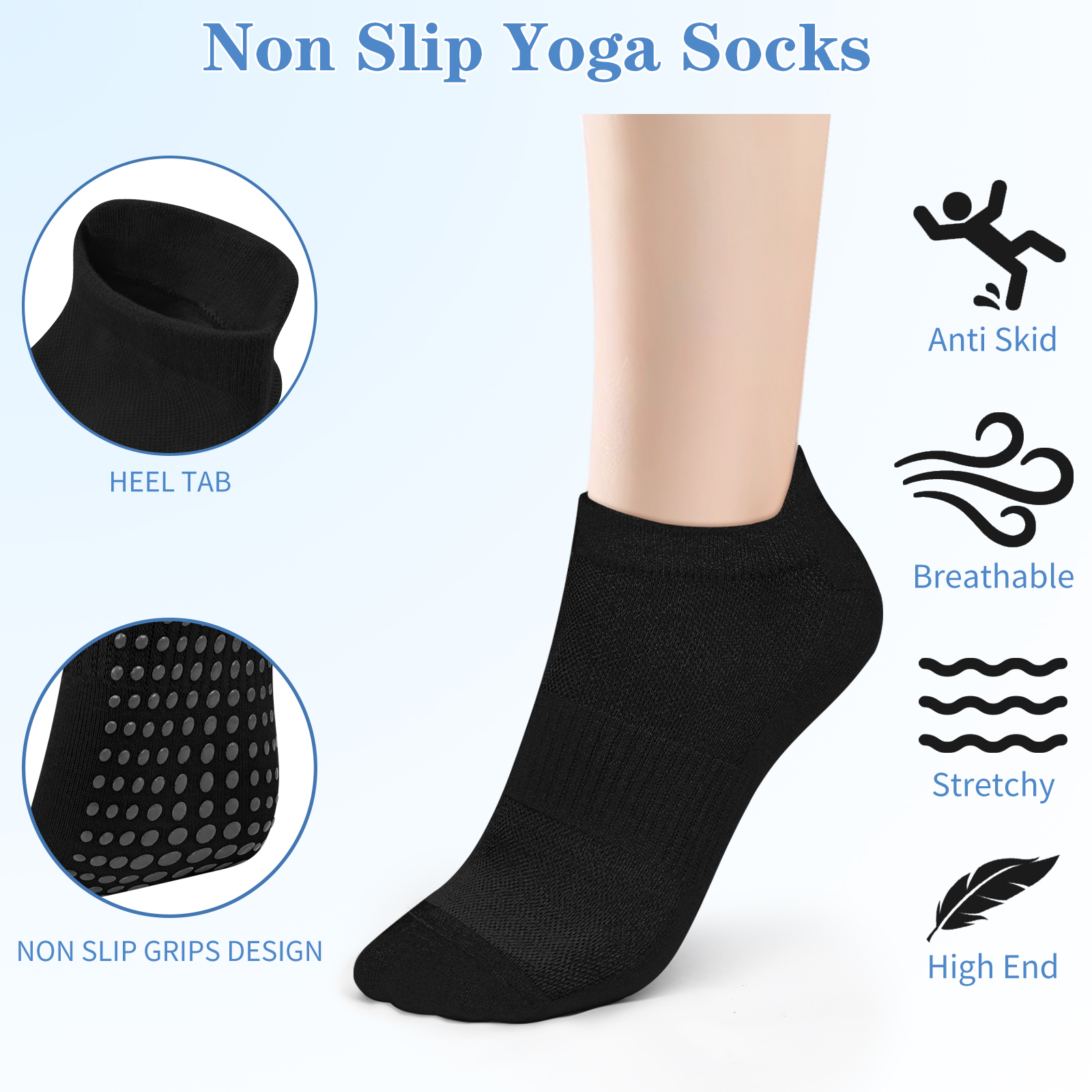 3 Pairs Yoga Socks Women Cotto - Grip Sock Yoga recensie en prijs