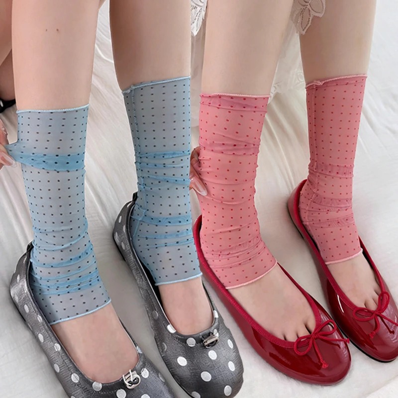 2026 Fashion Polka Dot Lace So - Silk Sock Bamboo recensie en prijs
